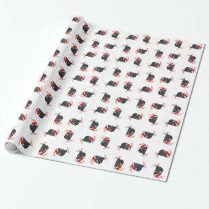 Papel De Regalo Navidades de Gato Negro