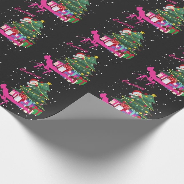 Papel De Regalo Navidades de gimnastas: Santa me trae bares de gim (Esquina)