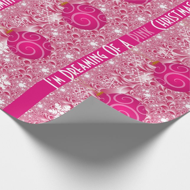 Papel De Regalo navidades De Girlie "Soñando Con Un Navidad Rosa" (Esquina)