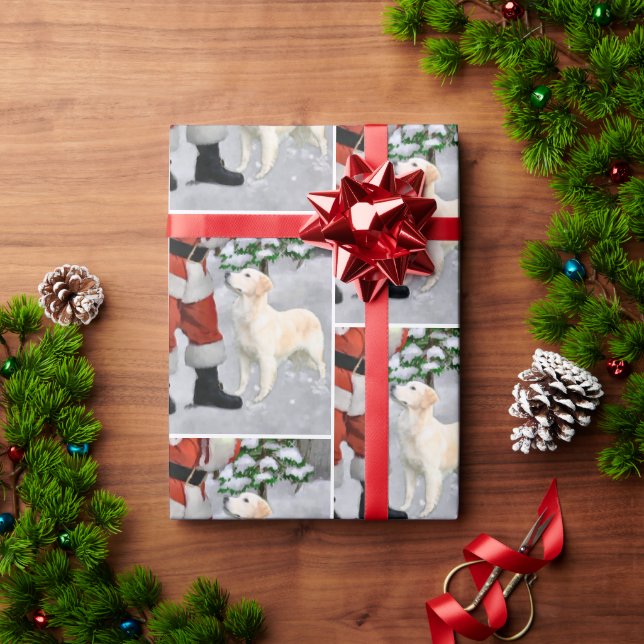 Papel De Regalo Navidades de Golden Retriever (Regalo de vacaciones)