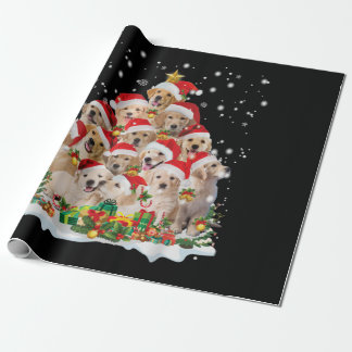 Papel De Regalo Navidades de Golden Retriever Premium