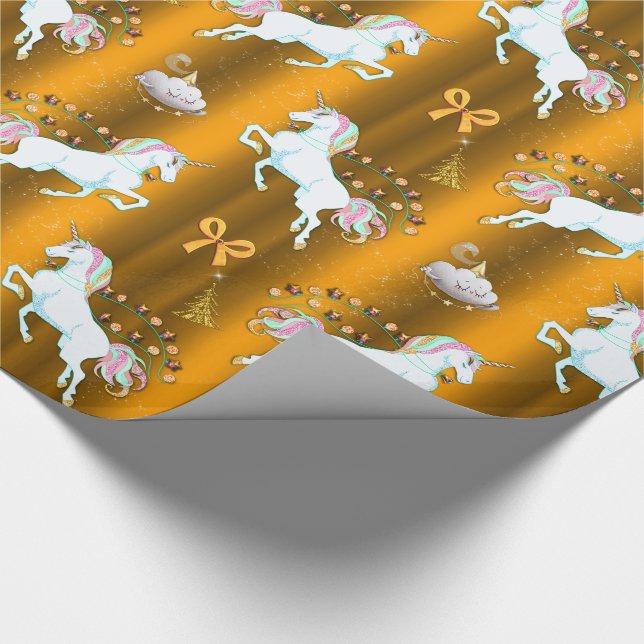 Papel De Regalo Navidades de Golden Unicorn (Esquina)