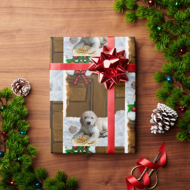 Papel De Regalo Navidades de Goldendoodle Puppy (Regalo de vacaciones)