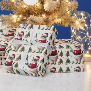 Papel De Regalo Navidades de golf temáticos para Cat Lover Golfer