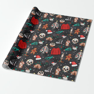 Papel De Regalo Navidades de Gótico de creepmas oscuras envolviend