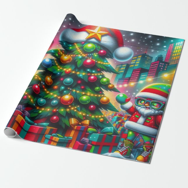 Papel De Regalo Navidades de graffiti (Desenrollado)