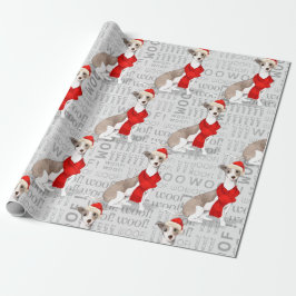 Papel De Regalo Navidades de Greyhound italianos para amantes de l