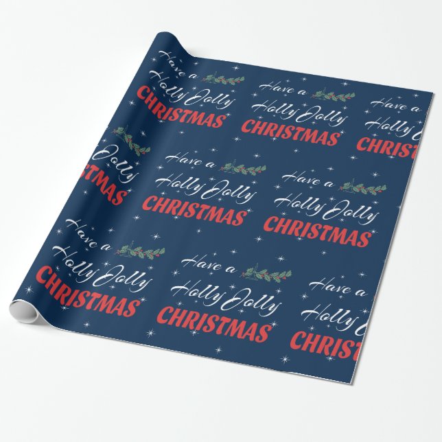 Papel De Regalo Navidades de Have Holly Jolly (Desenrollado)