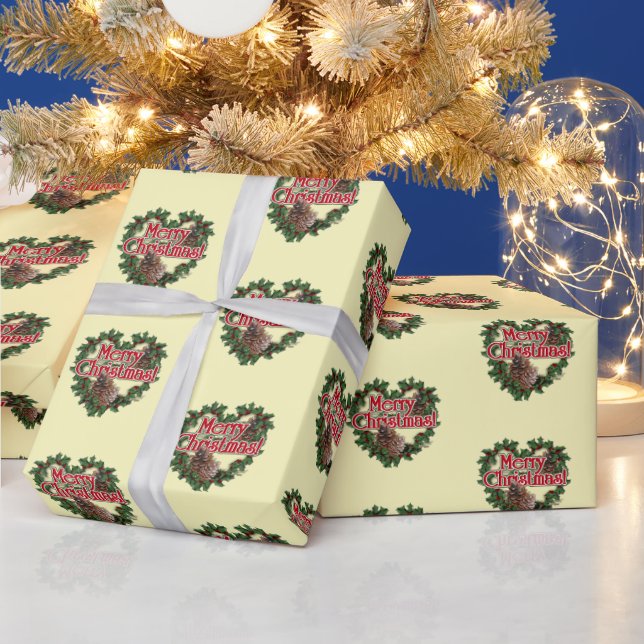 Papel De Regalo Navidades de Heart Wreath (Vacaciones)