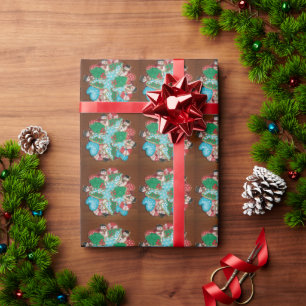 Papel De Regalo Navidades de hielo azucaran cookies en una placa
