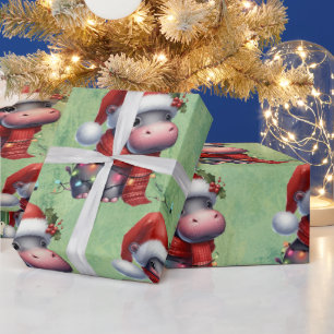 Papel De Regalo Navidades de Hippo para amantes de los animales