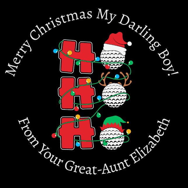 Papel De Regalo Navidades de Ho-Ho-Ho Black Golf personalizados (Subido por el creador)