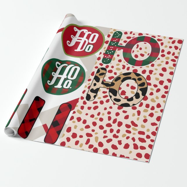 Papel De Regalo Navidades de "HO HO HO HO HO" festivos envuelven p (Desenrollado)