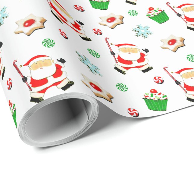 Papel De Regalo Navidades de hockey sobre hierba (Esquina del rollo)