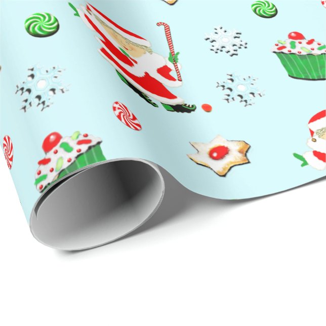 Papel De Regalo Navidades de hockey sobre hierba (Esquina del rollo)