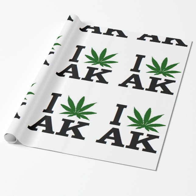 Papel De Regalo Navidades de hoja de hierba alaska xmas hanukkkah  (Desenrollado)