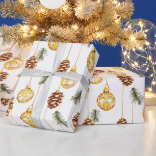 Papel De Regalo Navidades de Honey Pine Cones