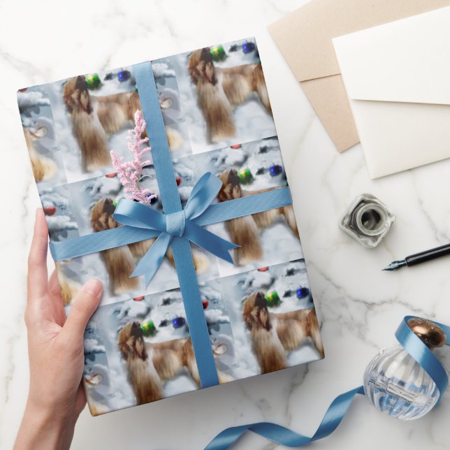 Papel De Regalo Navidades de Hound de Afganistán (Regalar)