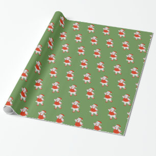 Papel De Regalo navidades de illusima Ballerina Hippo Green