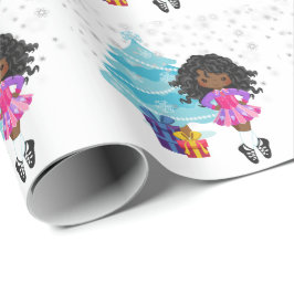 Papel De Regalo Navidades de invierno de bailarina irlandesa afroa