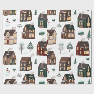 Papel De Regalo Navidades De Invierno De Nieghbour Cute Houes