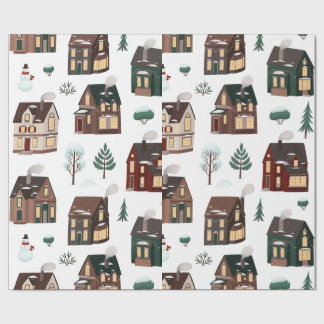 Papel De Regalo Navidades De Invierno De Nieghbour Cute Houes