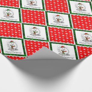 Papel De Regalo Navidades de invierno Nieve de cerdo (blanca)