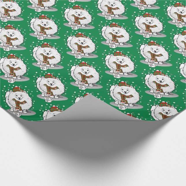 Papel De Regalo Navidades de invierno Nieve de cerdo (blanca) (Esquina)