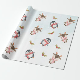 Papel De Regalo Navidades de invierno Primer Fiesta de cumpleaños