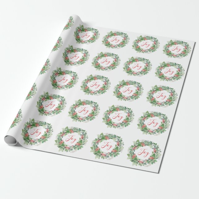 Papel De Regalo Navidades de Invierno y de Alegría Verde (Desenrollado)