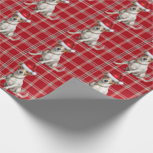 Papel De Regalo Navidades de Jack Russell Dog y Holiday Plaid