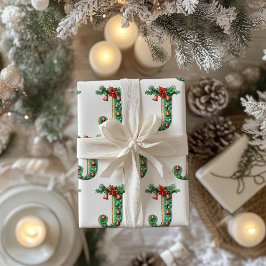 Papel De Regalo Navidades de Jingle Bells Letter J