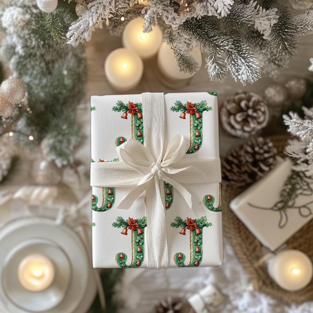 Papel De Regalo Navidades de Jingle Bells Letter J (Subido por el creador)
