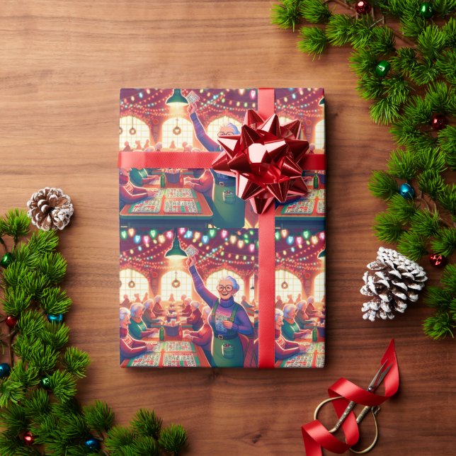 Papel De Regalo Navidades de juegos de bingo (Regalo de vacaciones)