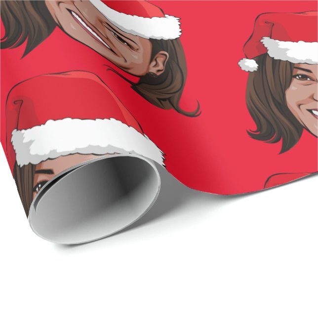 Papel De Regalo Navidades de Kamala Harris (Esquina del rollo)