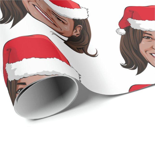 Papel De Regalo Navidades de Kamala Harris (Esquina del rollo)