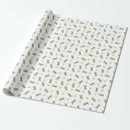 Papel De Regalo Navidades De Kasky De Oro Y Verde Festividad