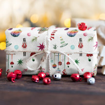 Navidades de Kitsch | Ornamentos retro y patrón de