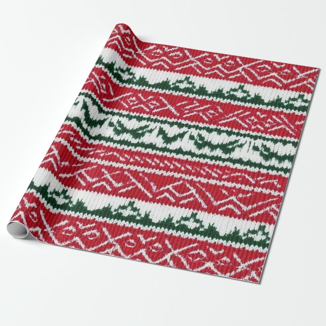 Papel De Regalo Navidades de Knit Ugly Sweater (Desenrollado)