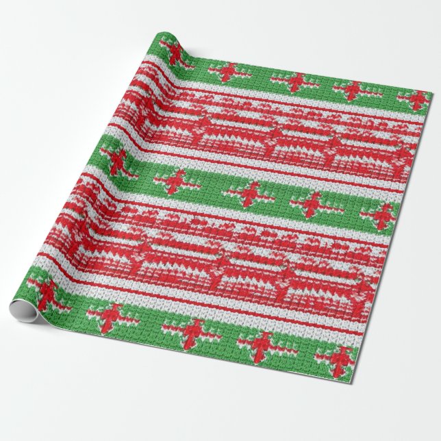 Papel De Regalo Navidades de Knit Ugly Sweater (Desenrollado)