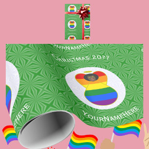 Papel De Regalo Navidades de la bandera del Orgullo Gay Angel Pers