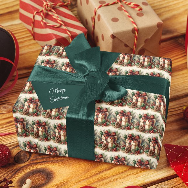 Papel De Regalo Navidades de la Coquette Plaid Bow Elegance (Subido por el creador)