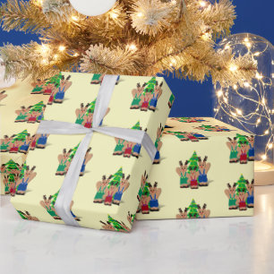 Papel De Regalo Navidades de la familia Reindeer Bear