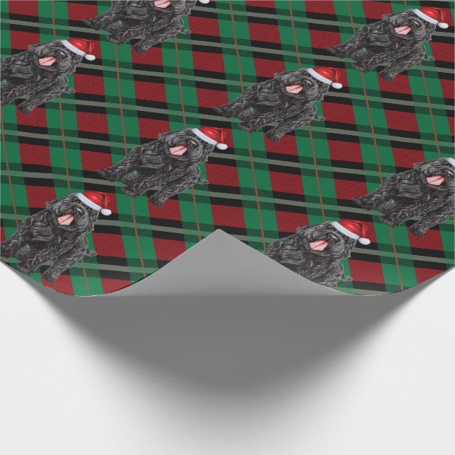 Papel De Regalo Navidades de la festividad negra rusa (Esquina)