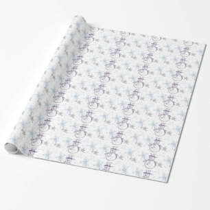 Papel De Regalo Navidades de la Figura de Snowman Stick