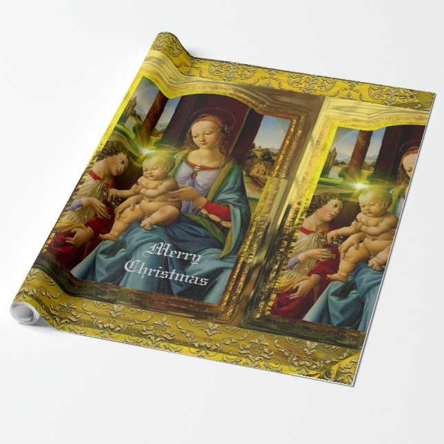 Papel De Regalo Navidades de la gloria divina personalizan (Desenrollado)