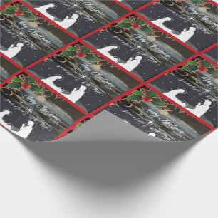 Papel De Regalo Navidades de la Luna Azul Natividad Ajuste de rega