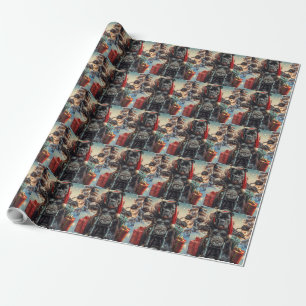 Papel De Regalo Navidades de la motocicleta Cane Corso Dog Riding