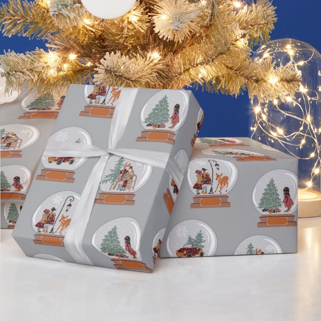 Papel De Regalo Navidades de la nieve festiva Globos (Vacaciones)