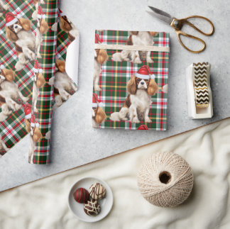 Papel De Regalo Navidades de la orquesta festiva Cavalier Spaniel
